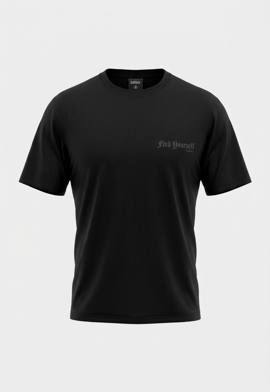 Polera Hombre Boxy Fit Basic Espalda Negro 1