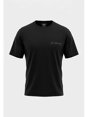 Polera Hombre Boxy Fit Basic Espalda Negro