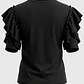 Polera Mujer Vuelos Tachas Manga Negro - Miniatura 2