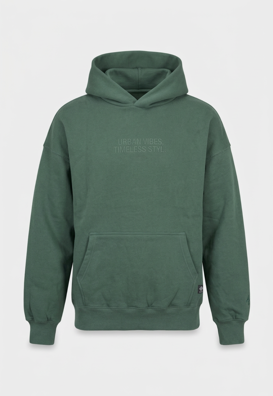 Polerón Hombre Relaxed Print Verde 1
