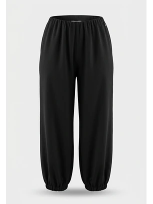 Pantalón Mujer Bombacho Harem Negro