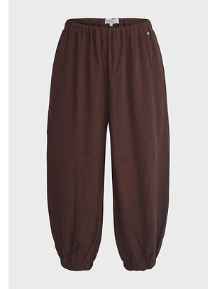 Pantalón Mujer Bombacho Harem Café