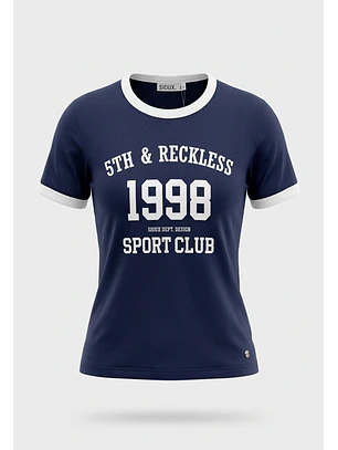 Polera Mujer Memphis College Azul
