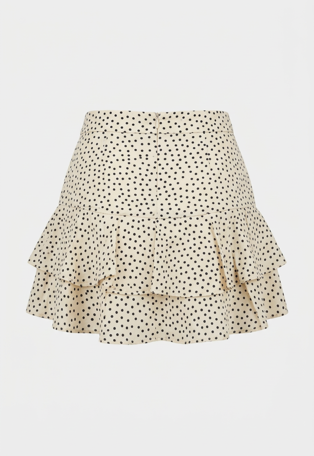 Falda Mujer Vuelos Polka Dots Blanco 2