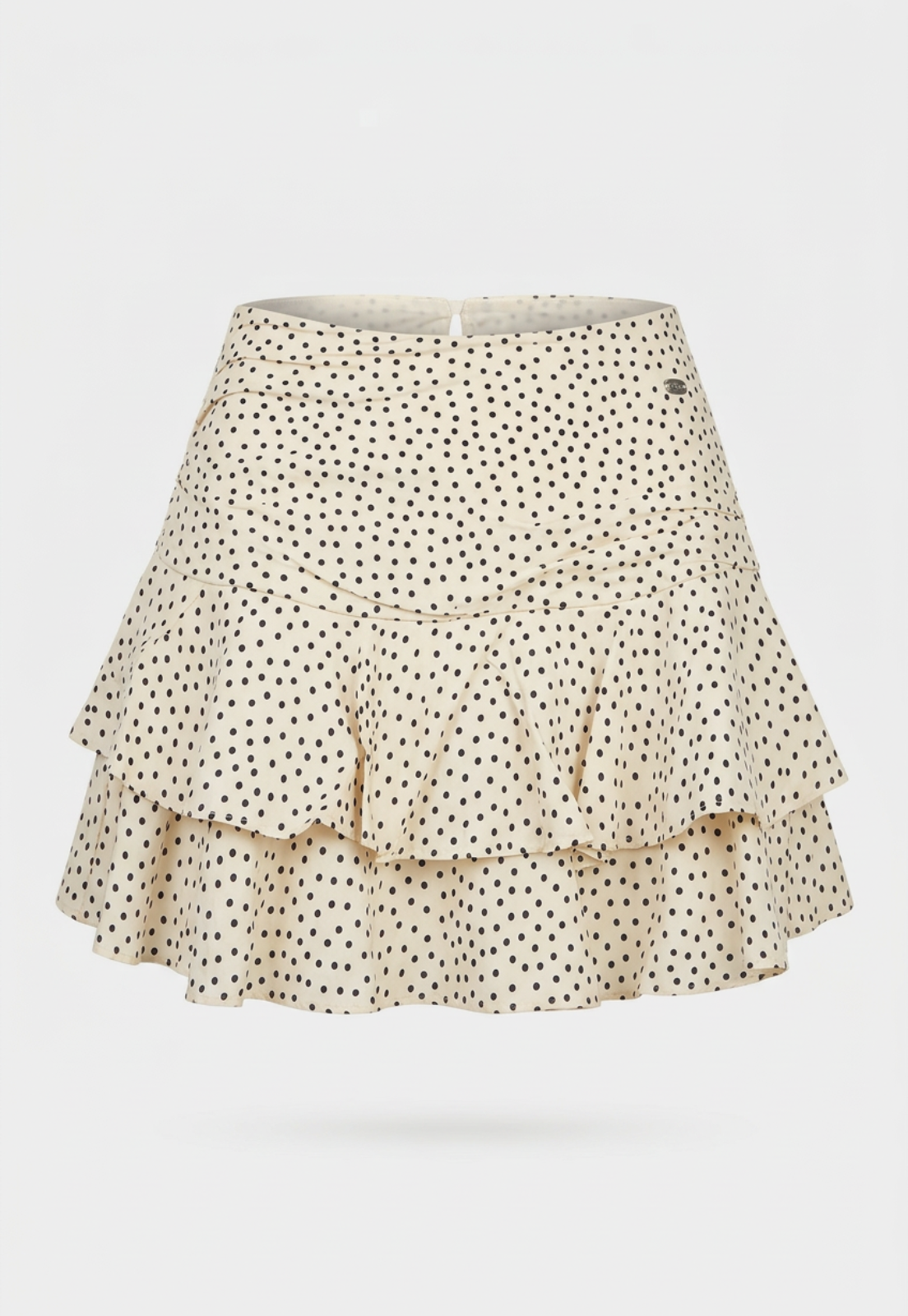 Falda Mujer Vuelos Polka Dots Blanco 1