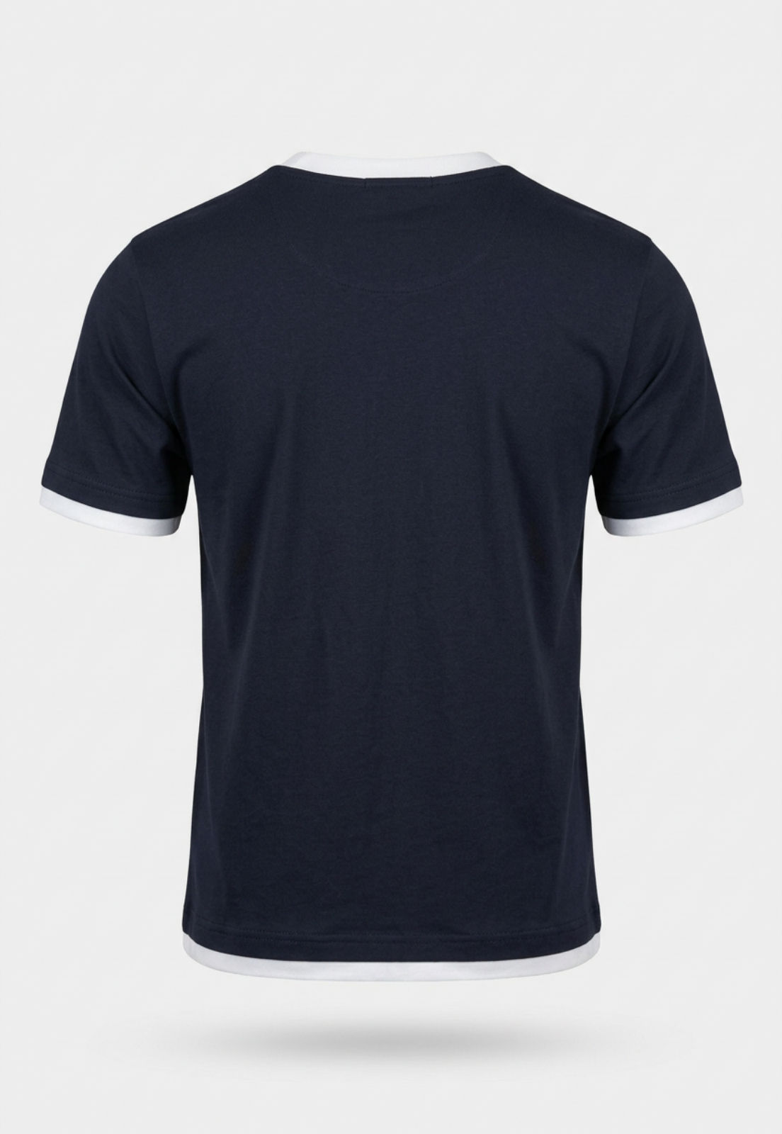 Polera Mujer College Efecto Doble Azul 2