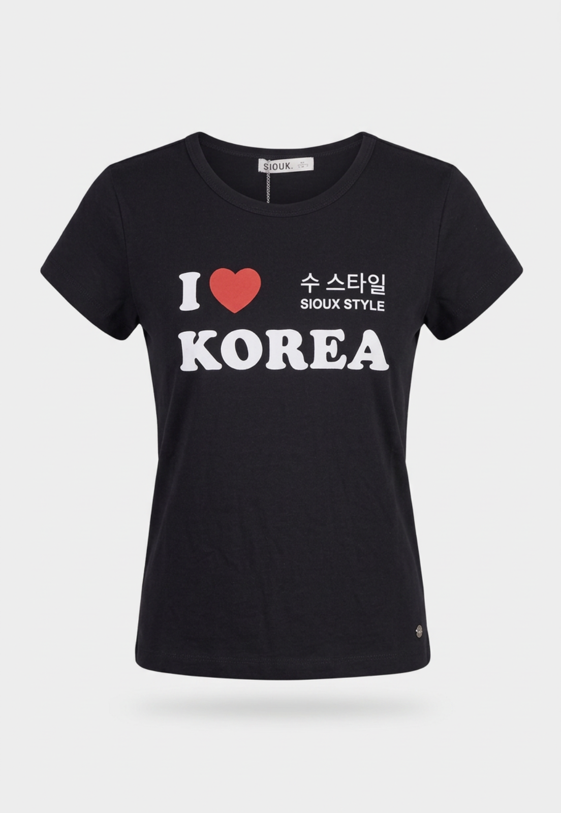Polera Mujer I Love Korea Negro 1