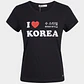 Polera Mujer I Love Korea Negro - Miniatura 1