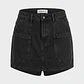 Falda Mujer Denim Tachas Bolsillos Negro - Miniatura 1