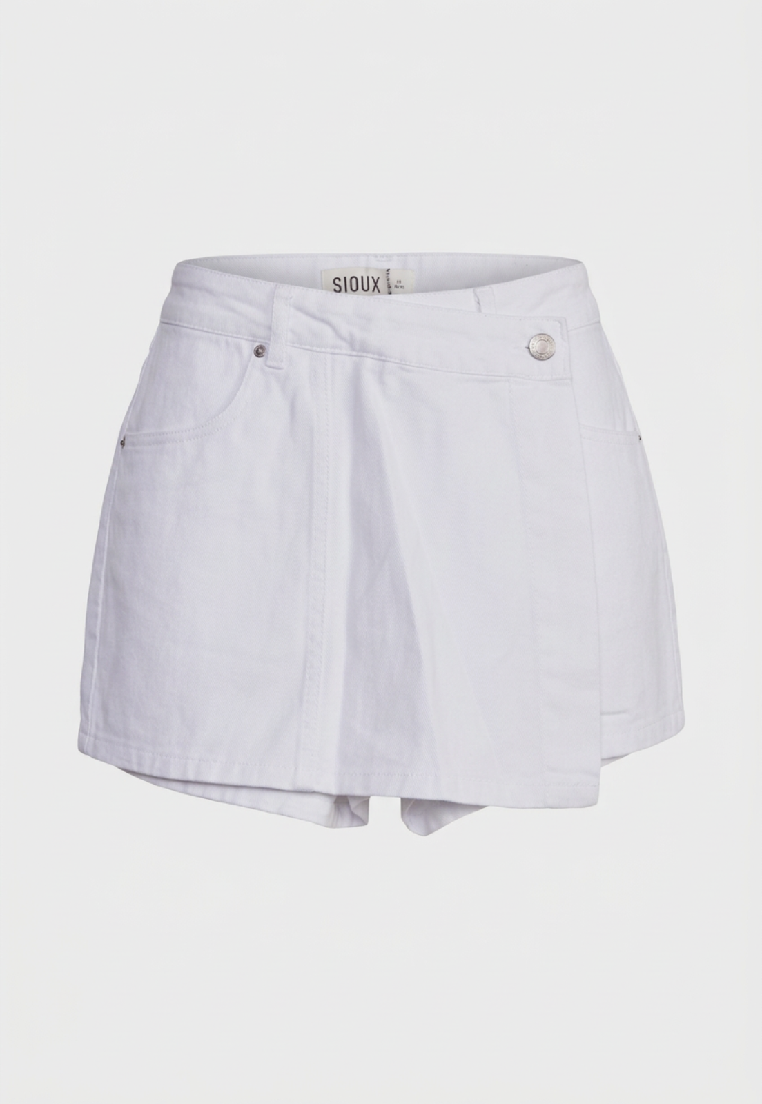 Falda Mujer Short Cruzada Blanco 1