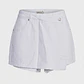 Falda Mujer Short Cruzada Blanco - Miniatura 1