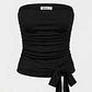 Peto Mujer Strapless Amarra Delantero Negro - Miniatura 1