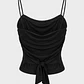 Peto Mujer Strapless Amarra Delantero Negro - Miniatura 2