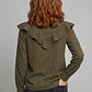 Blusa Mujer Lyocell Volantes Café - Miniatura 2