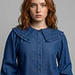 Blusa Mujer Lyocell Cuello Bobo Romantic Azul - Miniatura 3