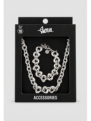 Pack Cadena y Pulsera Unisex