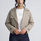 Chaqueta Mujer Trench Corto Verde - Miniatura 4