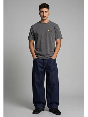 Jeans Hombre Super Baggy Raw Azul