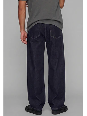 Jeans Hombre Super Baggy Raw Azul
