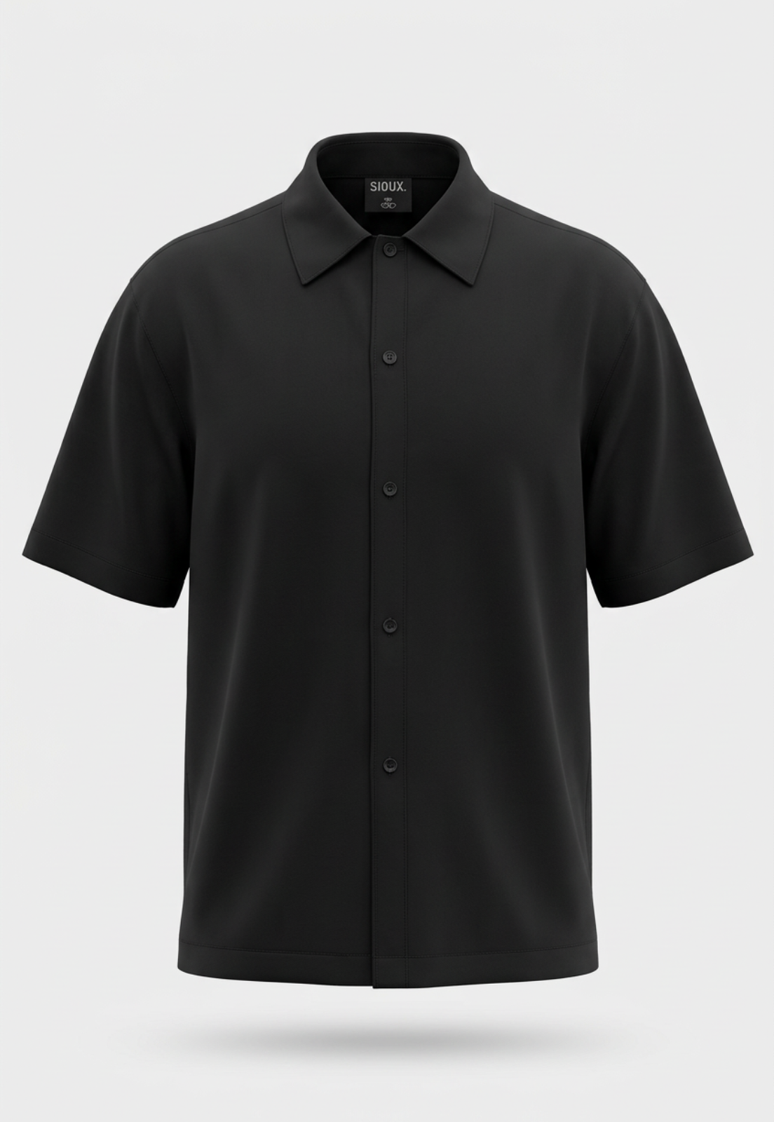 Camisa Hombre Boxy Fit Negro 1