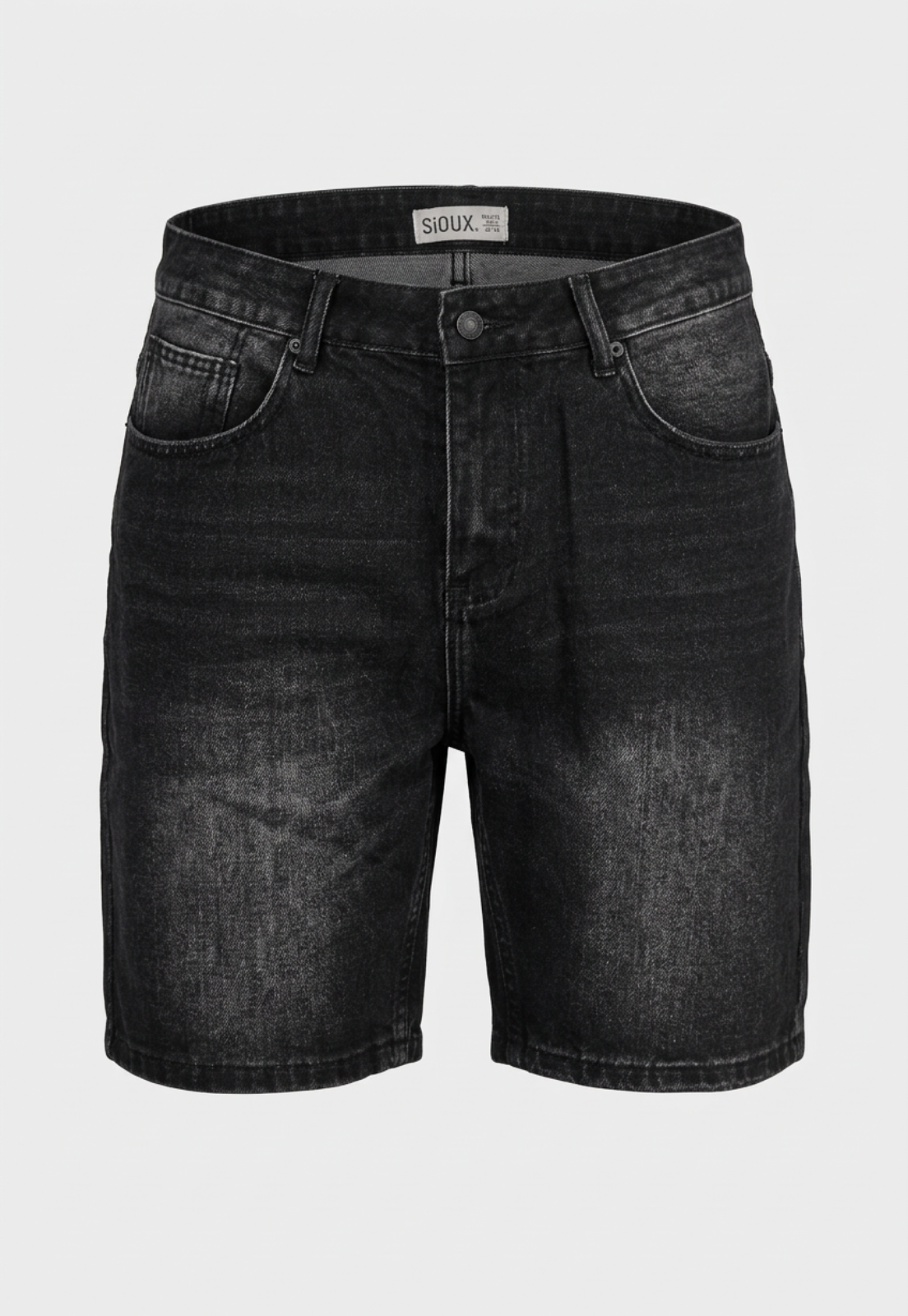 Bermuda Hombre Denim Destroyed Negro 1