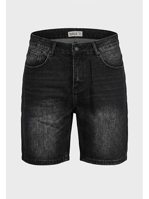 Bermuda Hombre Denim Destroyed Negro