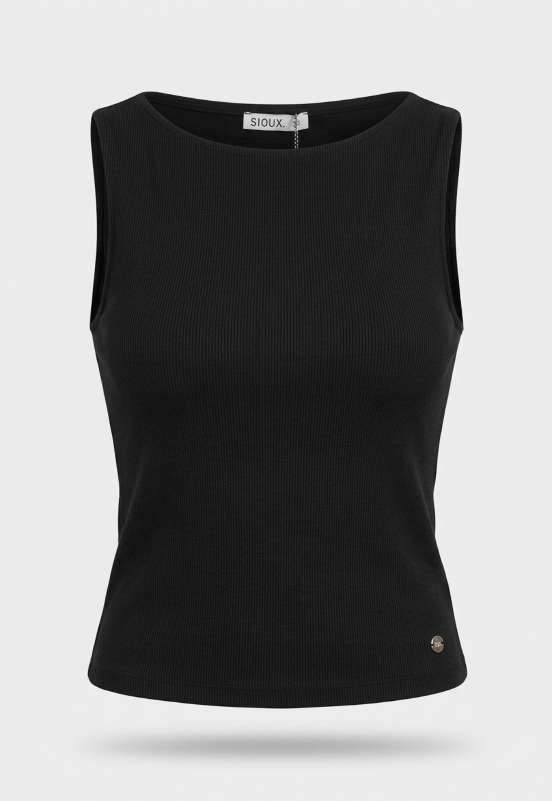 Polera Mujer Cuello Bote Negro 1