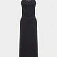 Vestido Mujer Mesh Lunares Negro - Miniatura 1