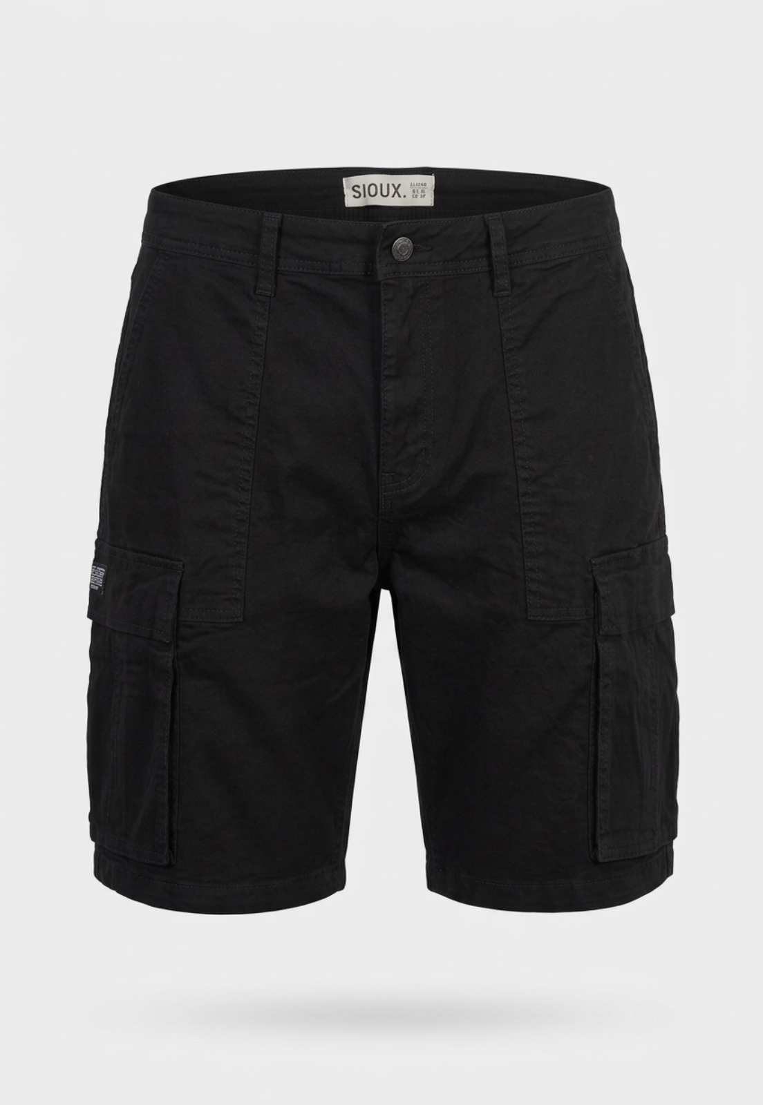 Bermuda Hombre Cargo Casual Negro 1