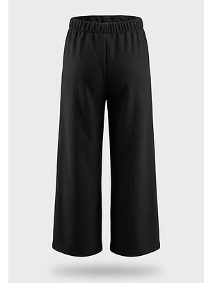 Pantalón Mujer Amarra Liso Negro