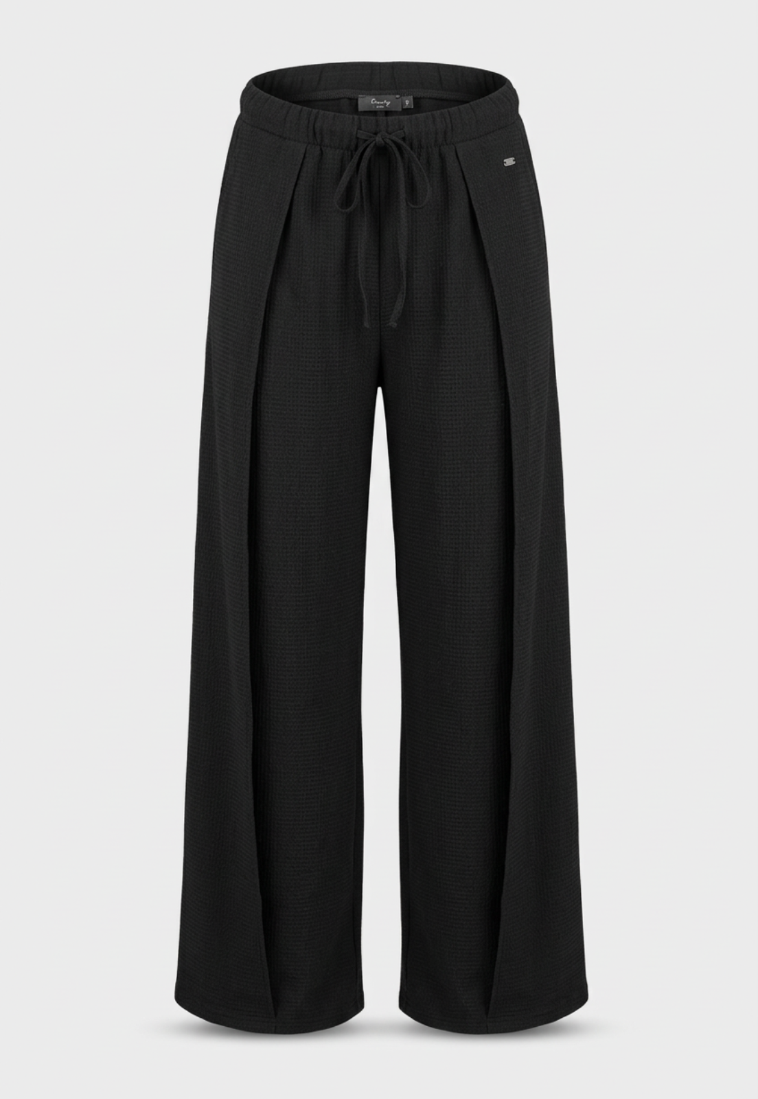 Pantalón Mujer Amarra Liso Negro 1