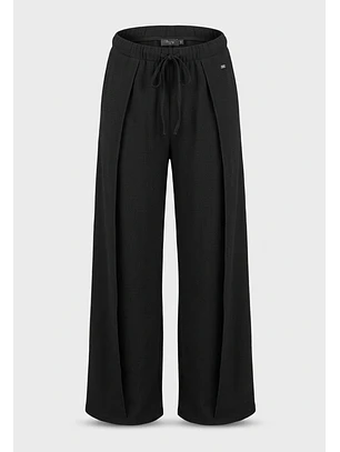 Pantalón Mujer Amarra Liso Negro
