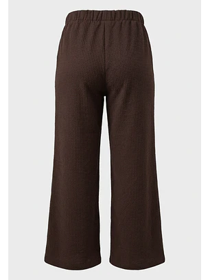 Pantalón Mujer Amarra Liso Café