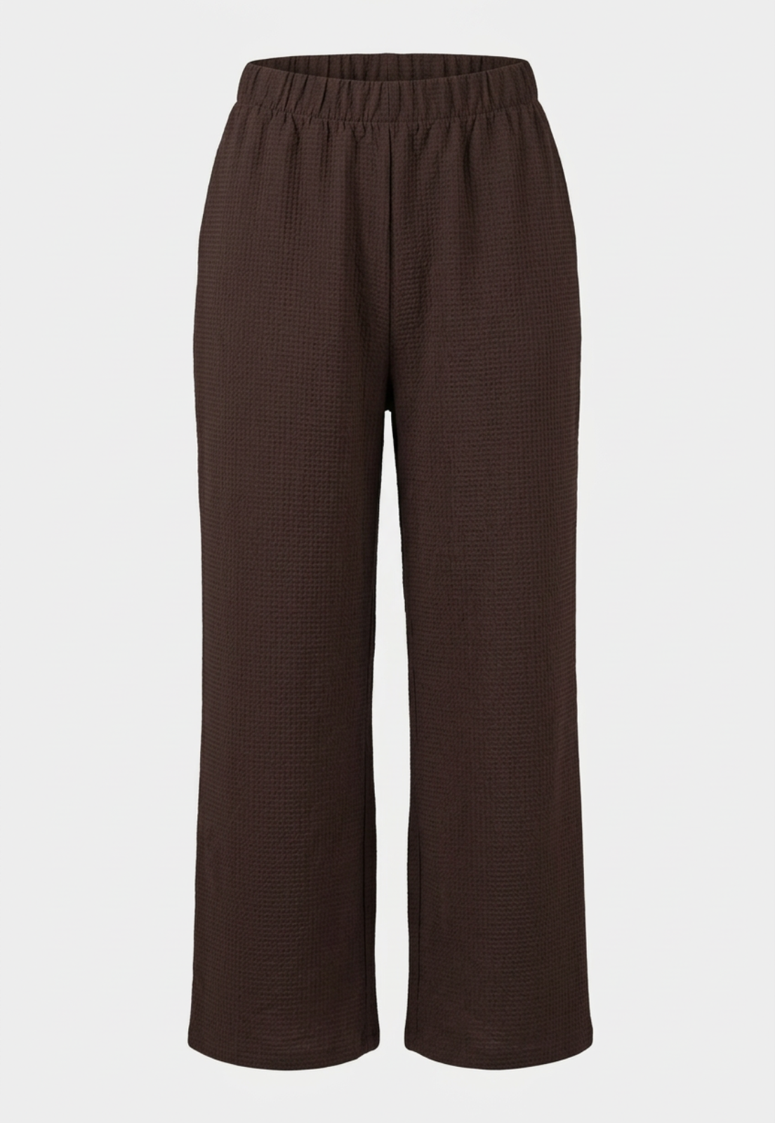 Pantalón Mujer Amarra Liso Café 1