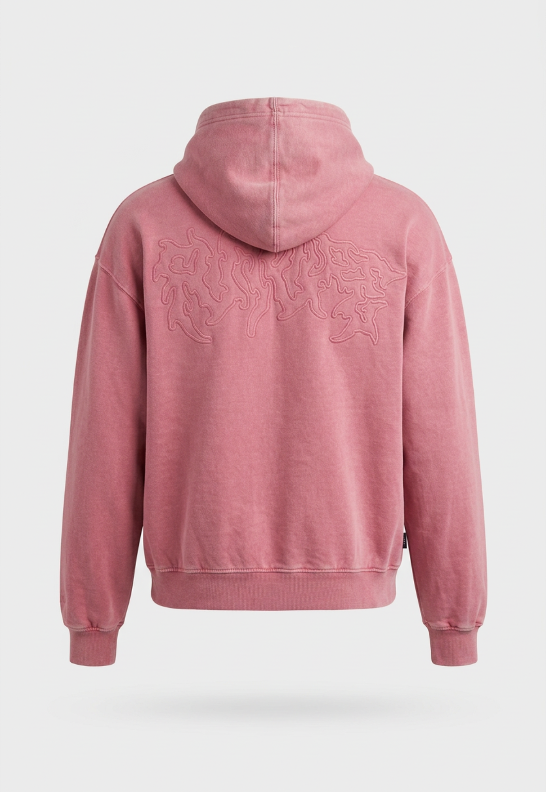 Polerón Hombre Con Cierre Boxy Fit Rosado 2
