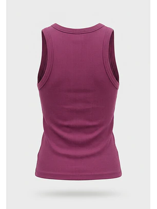 Peto Mujer Rib Cuello V Violeta