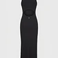 Vestido Mujer Abertura Espalda Negro - Miniatura 2