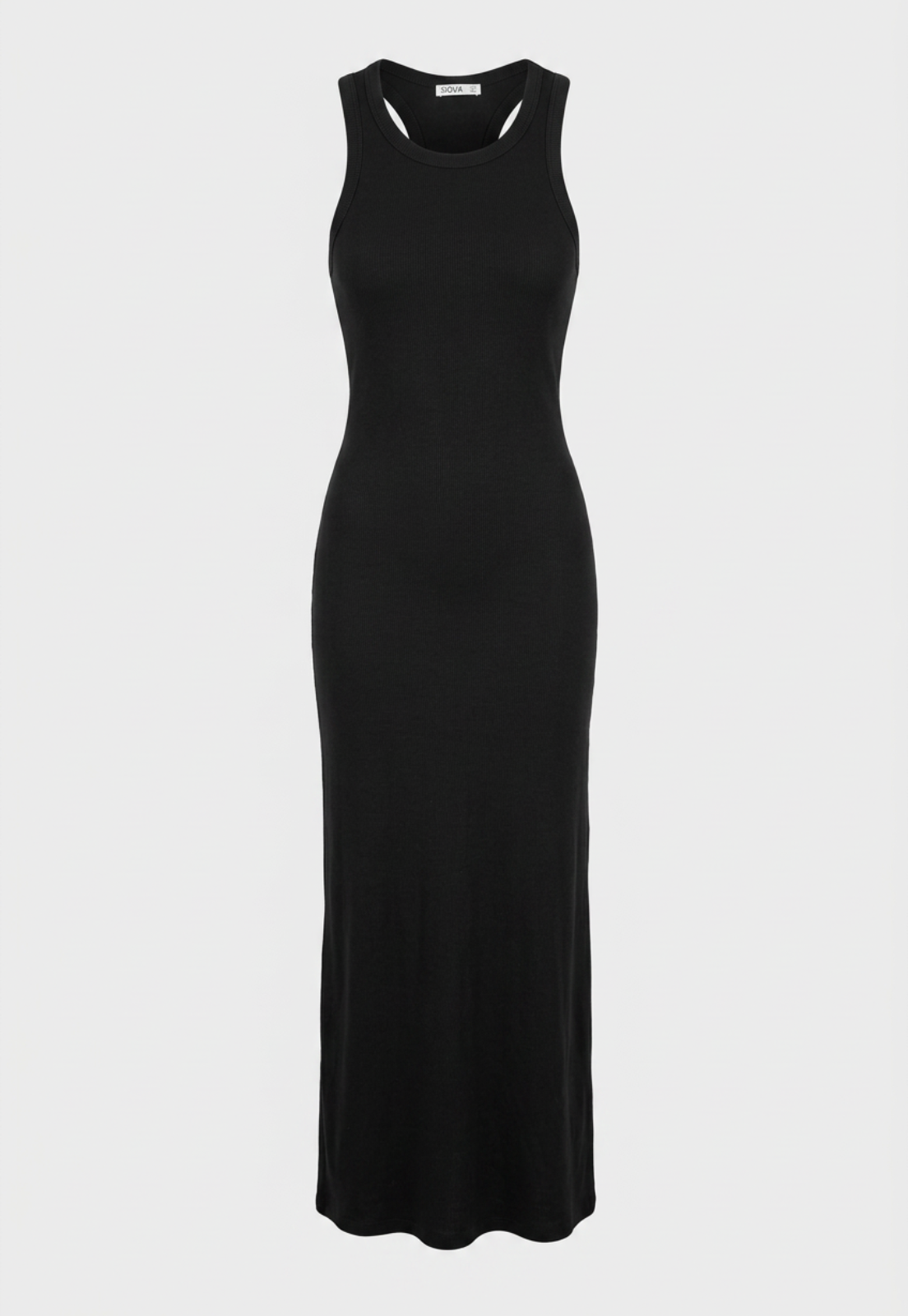 Vestido Mujer Abertura Espalda Negro 1