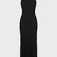Vestido Mujer Abertura Espalda Negro - Miniatura 1