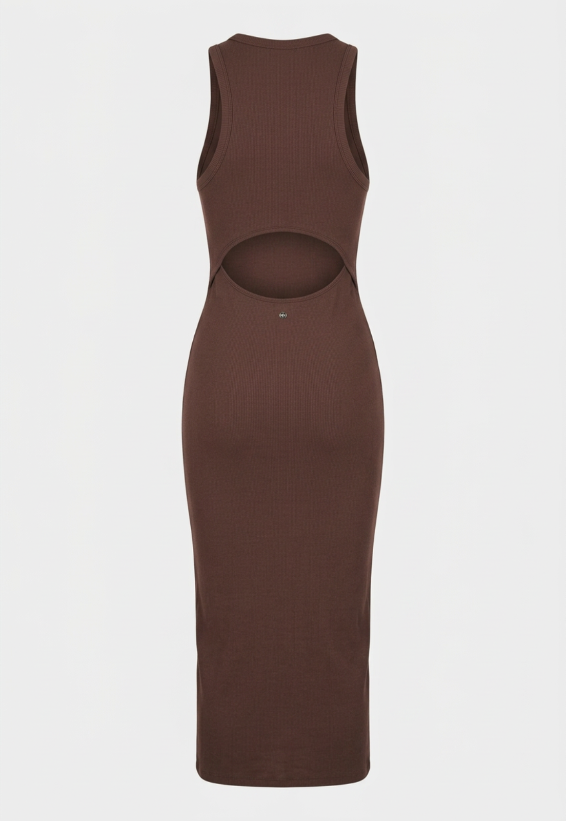 Vestido Mujer Abertura Espalda Café 2