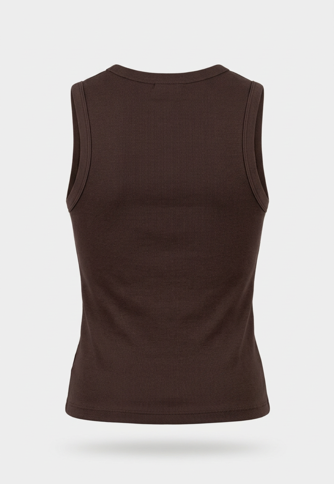 Polera Mujer Basic Cuello V Café 2