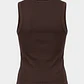 Polera Mujer Basic Cuello V Café - Miniatura 2
