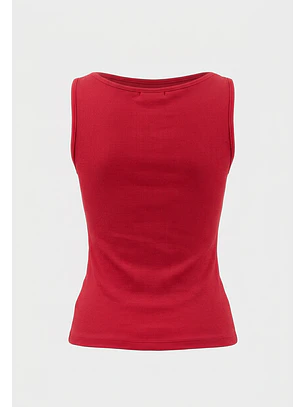 Polera Mujer Cuello Bote Fucsia