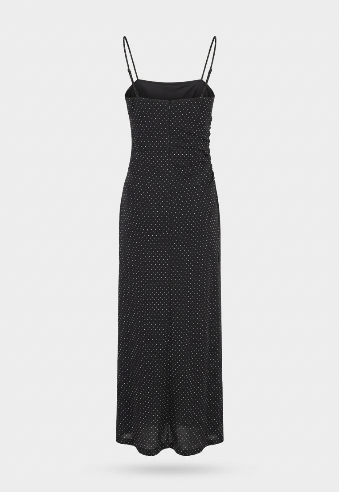 Vestido Mujer Mesh Lunares Negro 2