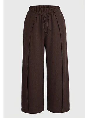 Pantalón Mujer Amarra Liso Café