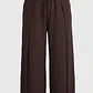 Pantalón Mujer Amarra Abertura Liso Café - Miniatura 1