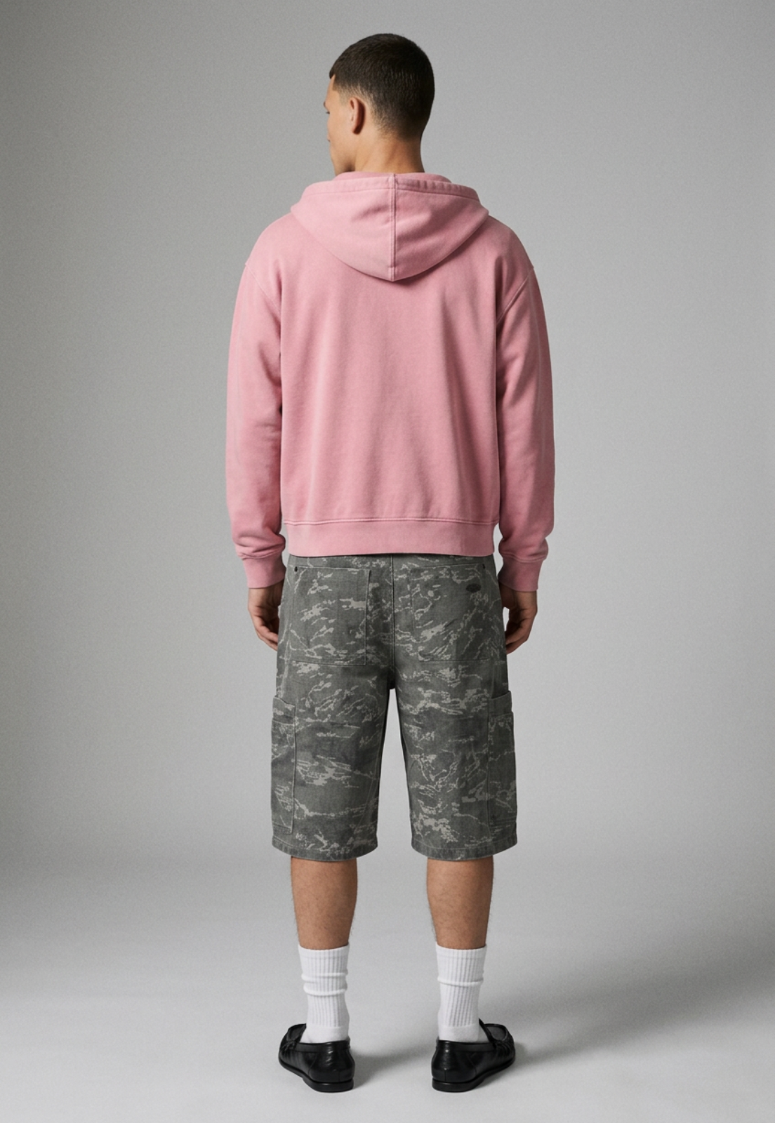 Bermuda Hombre Jort Camuflado Gris 2