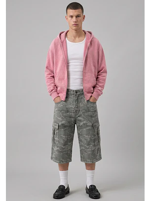 Bermuda Hombre Jort Camuflado Gris
