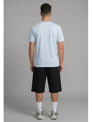 Bermuda Hombre Jort Franela Interlock Negro