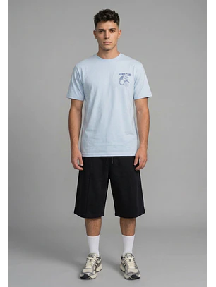 Bermuda Hombre Jort Franela Interlock Negro
